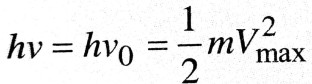 Photo-electric equation or photo