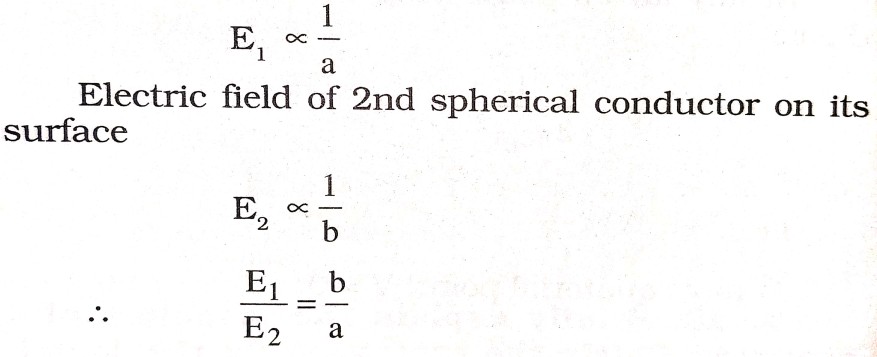 Two charged conducting spheres of radii a and b are connected