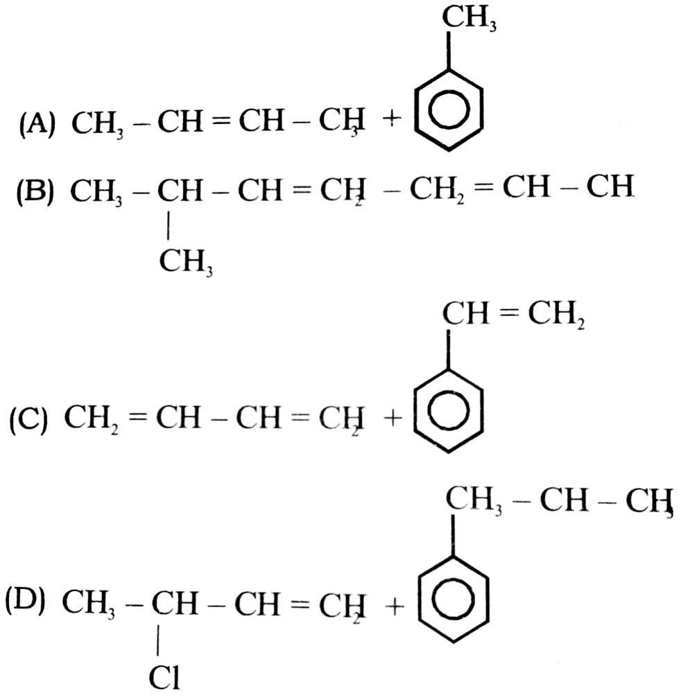 The correct structure of monomers of buna-S is