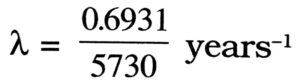 disintegration per minute per gram of carbon