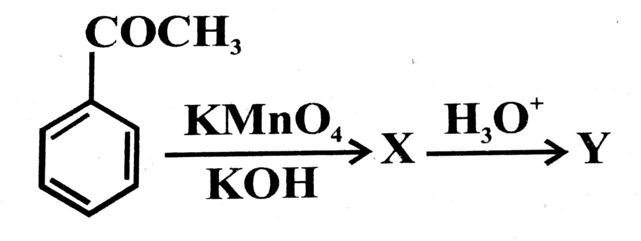 Identify (x) and (Y) in the given reaction sequence