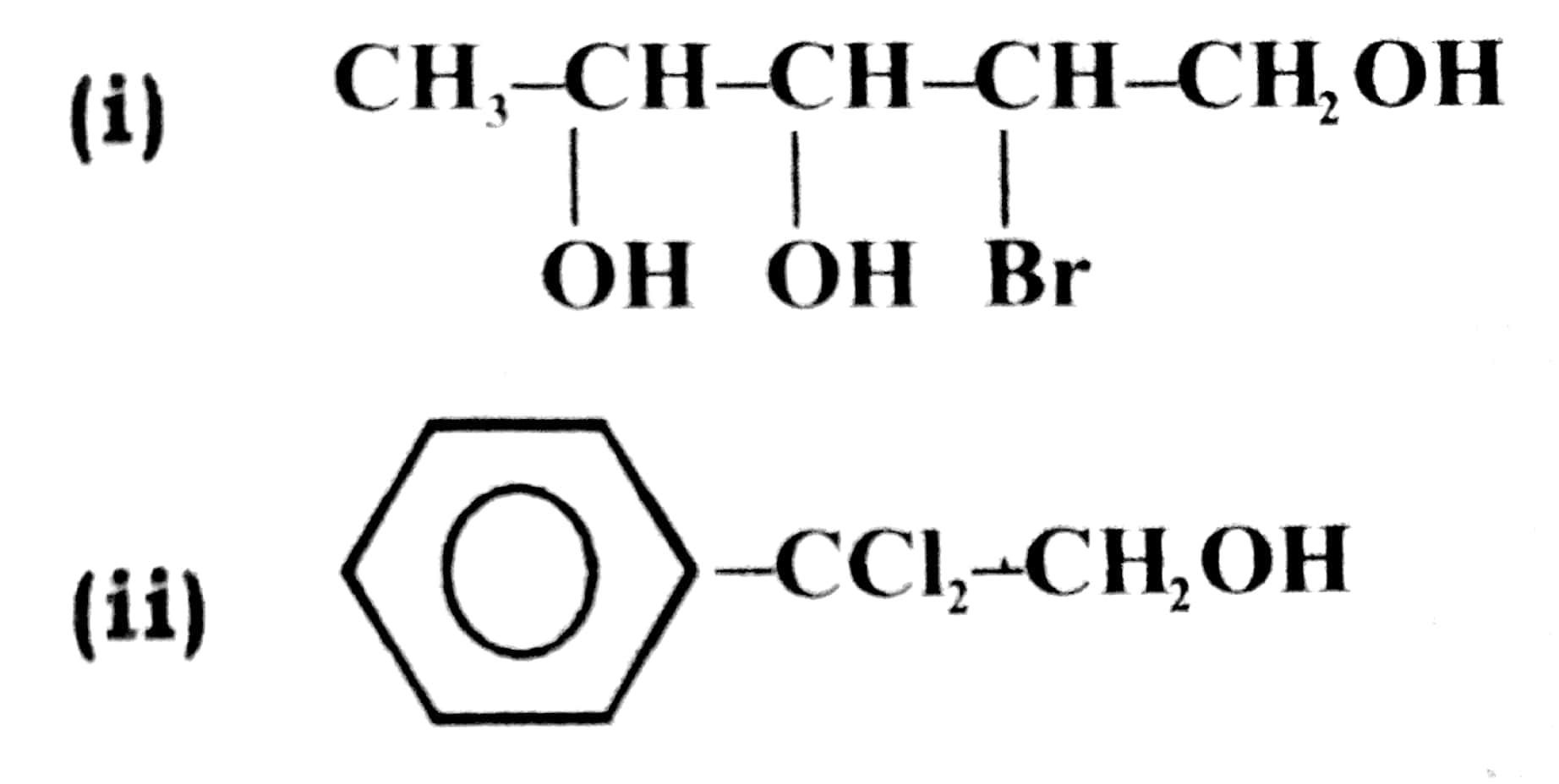निम्न यौगिकों के IUPAC नाम लिखें