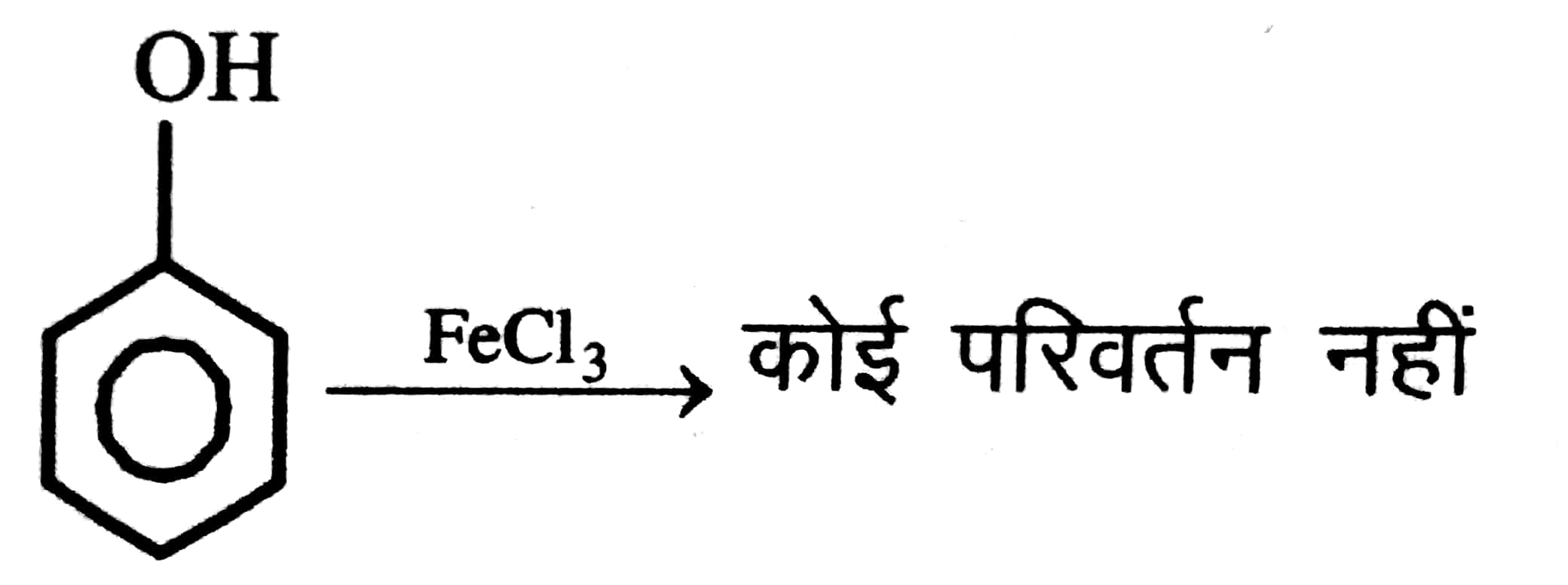 साइक्लोहेक्सनॉल- यह FeCl3 परीक्षण नहीं देता है