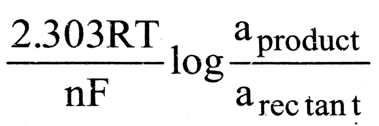 The Nernst equation of this electrode