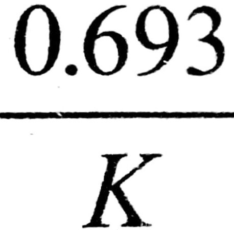 for a first order reaction is