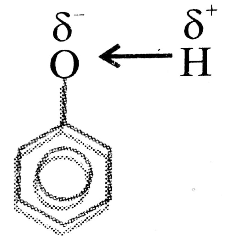 (i) Oxygen connected to sp3 hybridized C atom which is less electronegative and has electron repelling nature. This makes- O - H bond less polar and release of H becomes more difficult. Alkoxide ion formed is not stabilized by resonance.