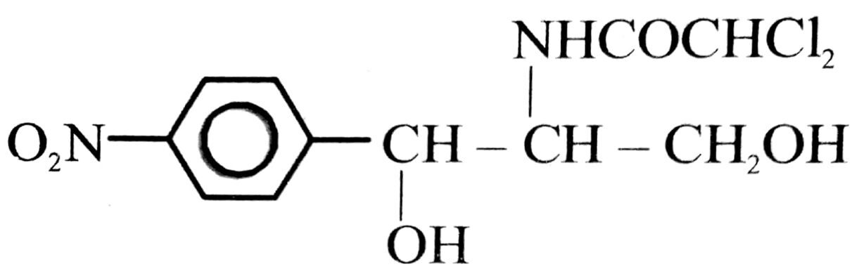 Structure of chloramphenicol :