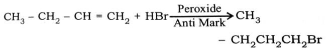 ब्यूट-1-ईन से n-ब्यूटिल ब्रोमोडाइड